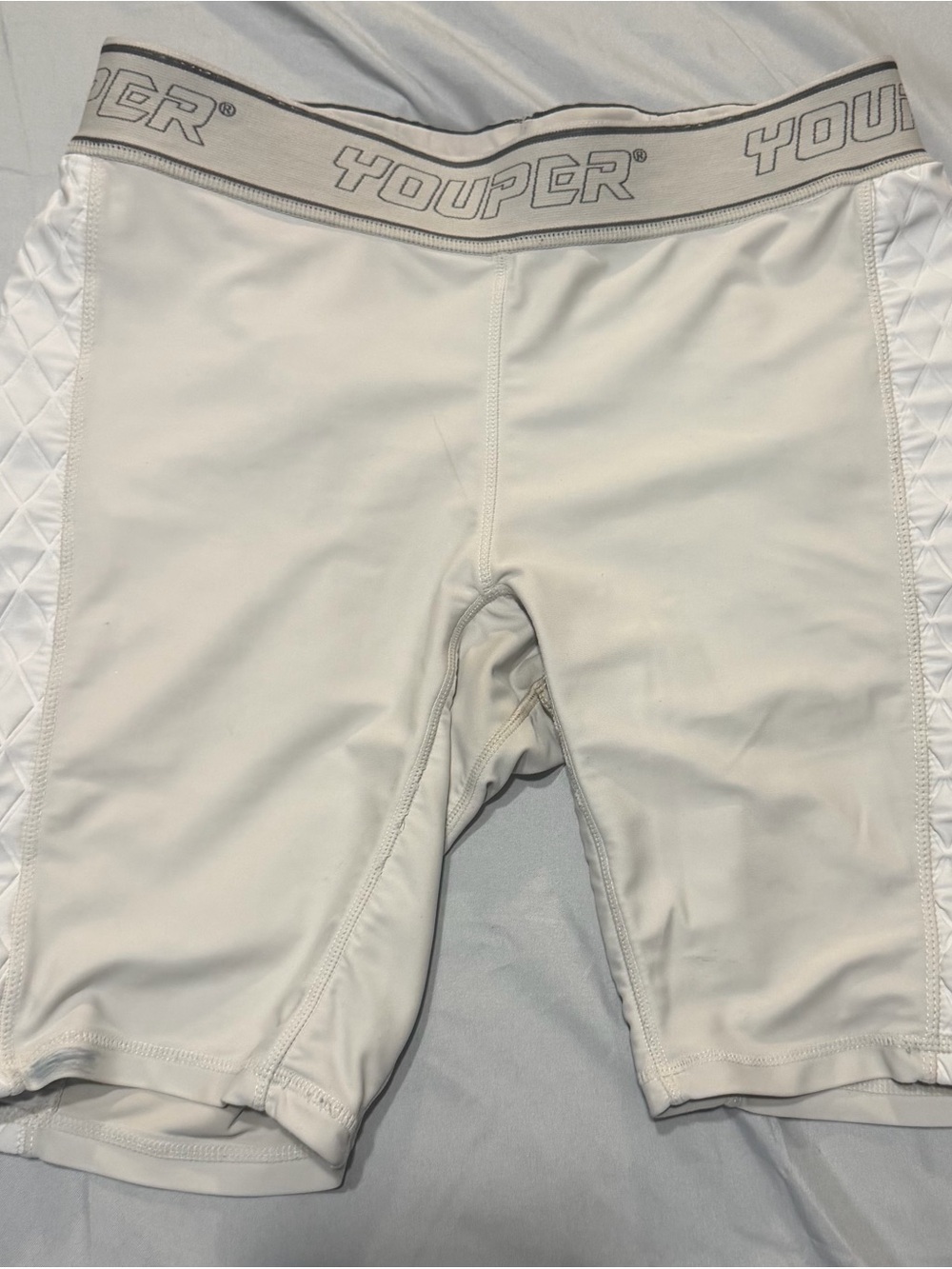 Men's White Baseball Sliding Shorts